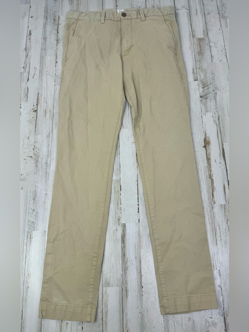 Gap Mens Skinny Pants Khaki Size 32x32 Button Zip Close